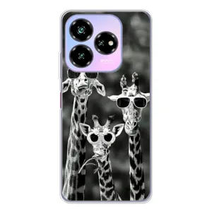 Силиконовый чехол с КАРТИНКАМИ лето для ZTE Nubia V60 Design (AlphaPrint) (Жирафы в очках)