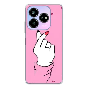 Чехол с принтом для ZTE Nubia V60 Design (AlphaPrint - Знак сердечка) (Знак Love)