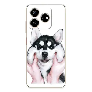 Чехлы с собаками для ZTE Nubia V60 (VPrint) (Довольный Хаски)
