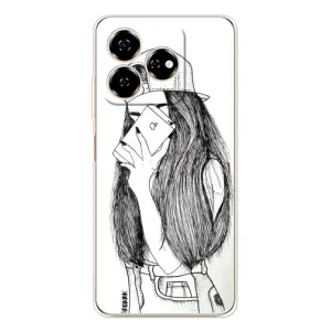 Чехол с печатью для ZTE Nubia V60 - (Мода) (AlphaPrint) (Фото девочки)
