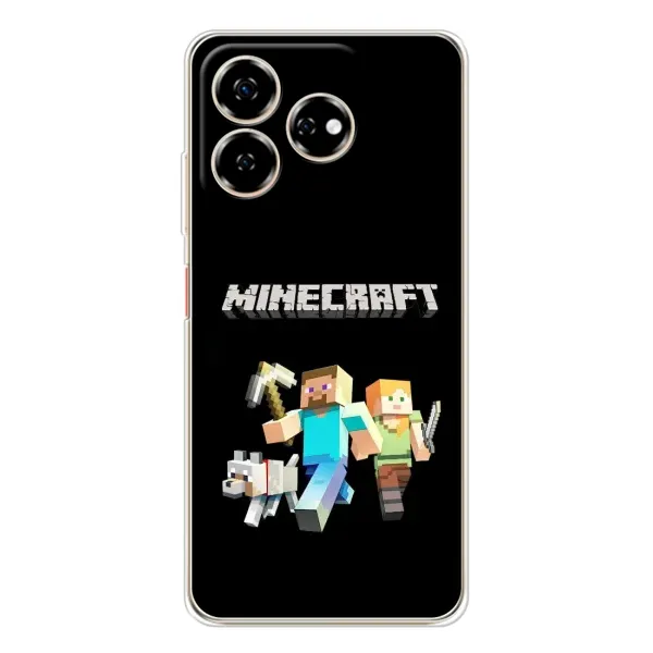 Чехол с принтом «герои Minecraft» для ZTE Nubia V60