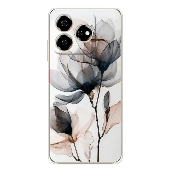 Чехол с принтом «Цветы на белом» для ZTE Nubia V60