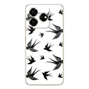 Чехол с птицами на ZTE Nubia V60 (VPrint) (Ласточки)