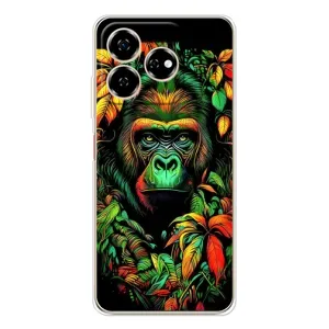 Чохол з Мавпами ZTE Nubia V60 - (AlphaPrint) (Мавпа в квітах)