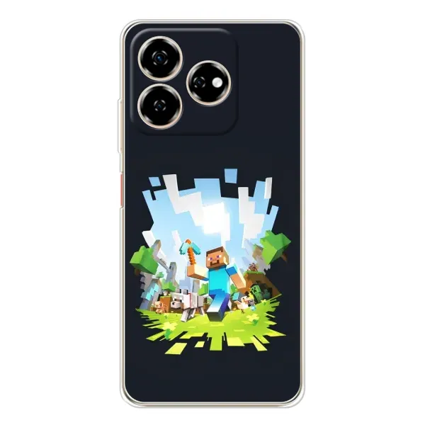 Чехол с принтом «персонажи Minecraft» для ZTE Nubia V60