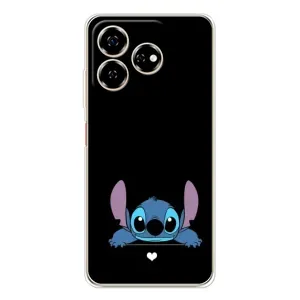 Чехол с принтом Стич на ZTE Nubia V60 (Стич на черном)