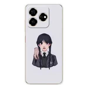 Чехлы Венсдей на ZTE Nubia V60 Уэнсдей (AlphaPrint) (Уэнздей и Вещь)