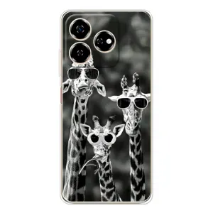 Силіконовий чохол з КАРТИНКАМИ літо для ZTE Nubia V60 (AlphaPrint) (Жирафи в окулярах)