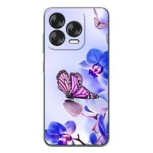 Чохли з квітами для ZTE Nubia V70 Design (VPrint) (Метелик на квітах)