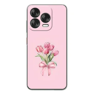 Чохол з розовим принтом для ZTE Nubia V70 Design (Букет квітів)