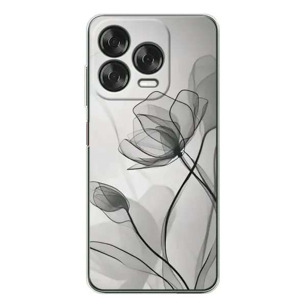 Чехол с принтом «Черные цветы» для ZTE Nubia V70 Design Чехол с принтом «Черные цветы» для ZTE Nubia V70 Design