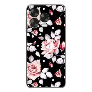 Чохли з квітами для ZTE Nubia V70 Design (VPrint) (Квіти на чорному)