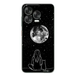 Чохол з малюнком кіт на ZTE Nubia V70 Design (Дівчина з котом)