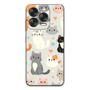 Чохол з малюнком кіт на ZTE Nubia V70 Design (Колаж котів)