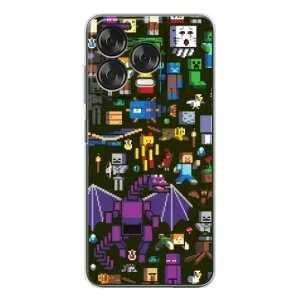 Чохол Майнкрафт на ZTE Nubia V70 Design (AlphaPrint) Minecraft (Колаж Майнкрафт)