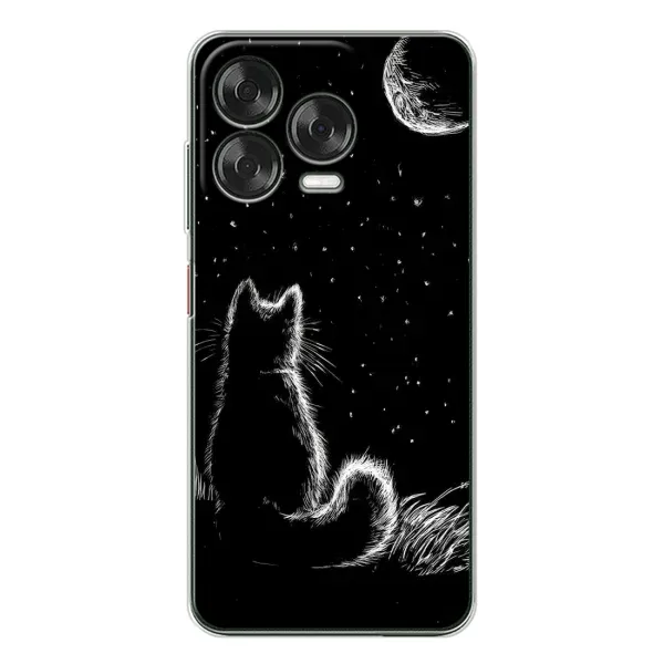 Чохол з принтом «Котик і місяць» для ZTE Nubia V70 Design Чохол з принтом «Котик і місяць» для ZTE Nubia V70 Design