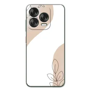 Силконовий чохол з принтом в квітах на ZTE Nubia V70 Design (Нюдова гілочка абстракція)