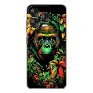 Чохол з Мавпами ZTE Nubia V70 Design - (AlphaPrint) (Мавпа в квітах)