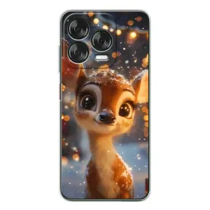 Яскравий чохол для ZTE Nubia V70 Design з Зимові Оленята (Оленятко серед гірлянд)