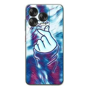 Чохол з принтом для ZTE Nubia V70 Design (AlphaPrint - Знак сердечка) (Радужне серце)