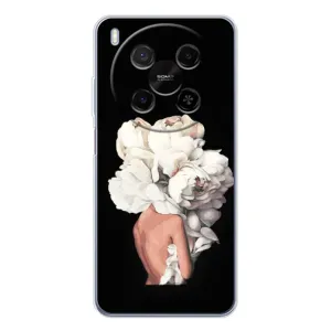 Чехлы (ART) Цветы на ZTE Nubia V70 Max (VPrint) (Белые цветы)