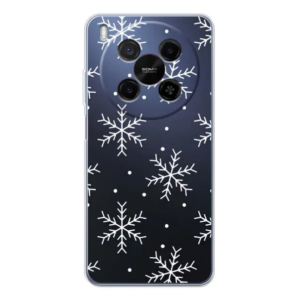 Чохол з принтом «Білі сніжинки» для ZTE Nubia V70 Max Чохол з принтом «Білі сніжинки» для ZTE Nubia V70 Max