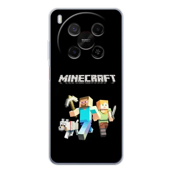 Чехол с принтом «герои Minecraft» для ZTE Nubia V70 Max
