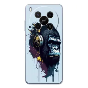 Чехол с Обезьянами ZTE Nubia V70 Max - (AlphaPrint) (Горилла в наушниках)