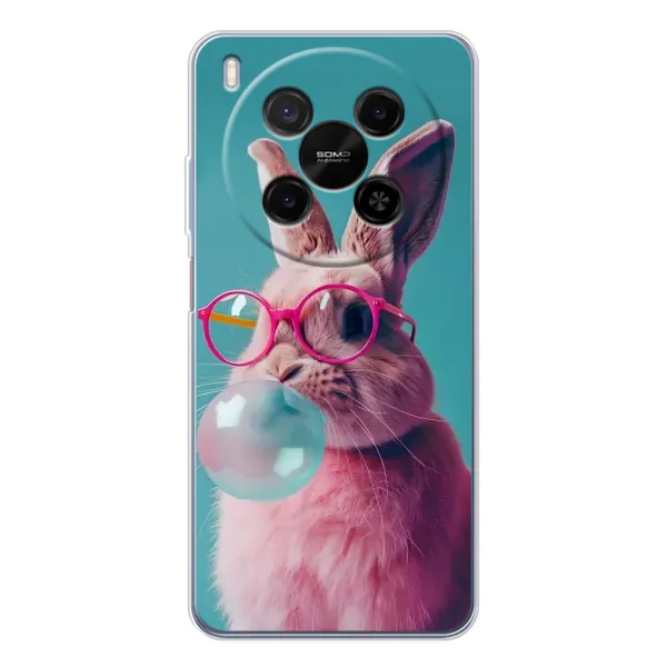 Чехол с принтом «Кролик в очках» для ZTE Nubia V70 Max