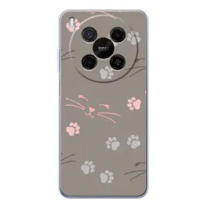 Чехол с рисунком кот на ZTE Nubia V70 Max (Лапы и усы)