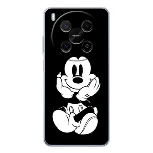 Эксклюзивный чехол для ZTE Nubia V70 Max (AlphaPrint - Мультяшные) (Микки на черном)