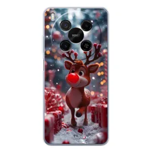 Яркий чехол для ZTE Nubia V70 Max с Зимними Оленятами (Олень среди подарков)