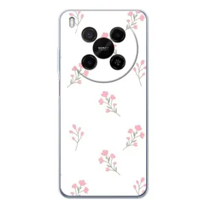 Чехол с розовым рисунком для ZTE Nubia V70 Max (Розовые цветы)