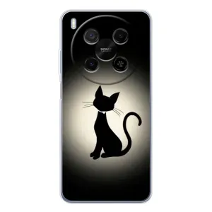 Чехол с принтом для ZTE Nubia V70 Max (AlphaPrint) Модные коты (Силуэт котика)
