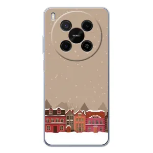 Новогодние, Праздничные Чехлы для ZTE Nubia V70 Max - 2024 год (Зимний город)