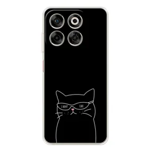 Чехол с рисунком кот на ZTE Nubia V70 (Равнодушный кот)
