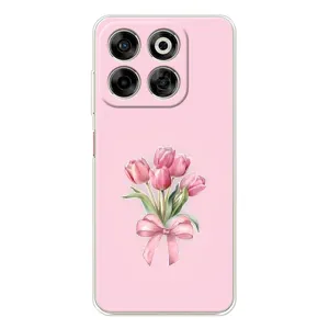 Чехол с розовым рисунком для ZTE Nubia V70 (Букет цветов)