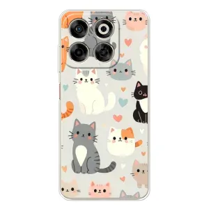 Чехол с рисунком кот на ZTE Nubia V70 (Коллаж котов)