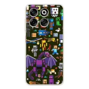 Чехол Майнкрафт на ZTE Nubia V70 (AlphaPrint) Minecraft (Коллаж Майнкрафт)