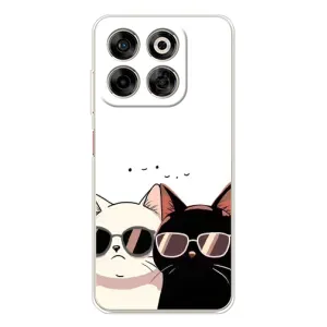 Чехол с рисунком кот на ZTE Nubia V70 (Коты в очках)