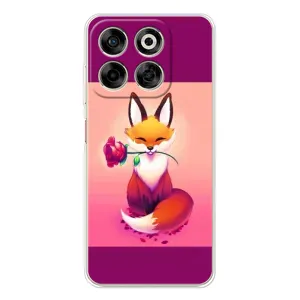 Чехлы с картинкой Лисички для ZTE Nubia V70 (VPrint) (Лисичка с розочкой)