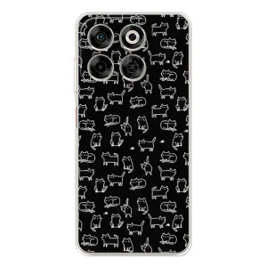 Чехол с принтом для ZTE Nubia V70 (AlphaPrint) Модные коты (Меленькие котики)