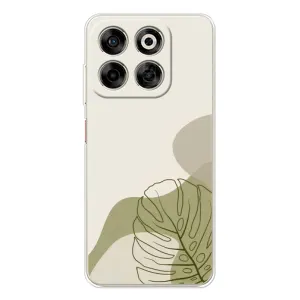 Силиконовый чехол с принтом в цветах на ZTE Nubia V70 (Зеленая монстера дизайн)