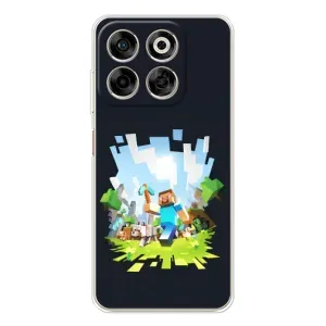 Чехол Майнкрафт на ZTE Nubia V70 (AlphaPrint) Minecraft (персонажи Minecraft)