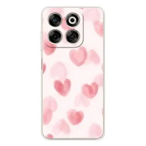 Чехол с розовым рисунком для ZTE Nubia V70 (Розовые сердечки)