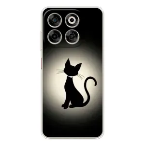Чехол с принтом для ZTE Nubia V70 (AlphaPrint) Модные коты (Силуэт котика)