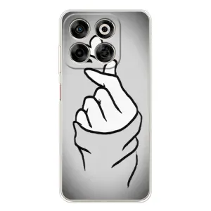 Чехол с принтом для ZTE Nubia V70 (AlphaPrint - Знак сердечка) (Значок Love)