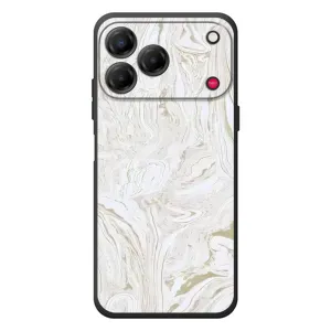 Мраморный чехол на ZTE Nubia V80 Design (VPrint) (Белый мрамор)