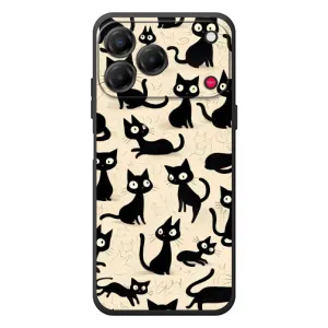 Чехол с рисунком кот на ZTE Nubia V80 Design (Черные коты)