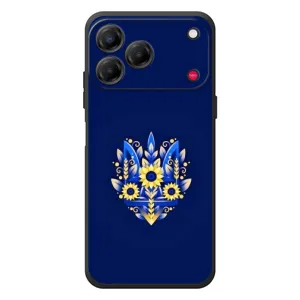 Чехлы для ZTE Nubia V80 Design Укр. Символика (AlphaPrint) (Цветочный Герб)